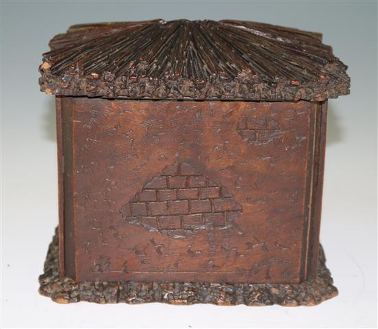 A 19th century Black Forest casket, W.9in. H.7.5in.